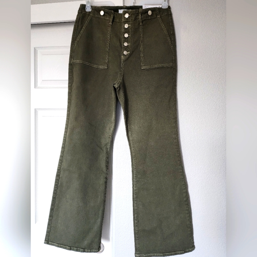 LOFT High Rise Relaxed Flare Jeans 30